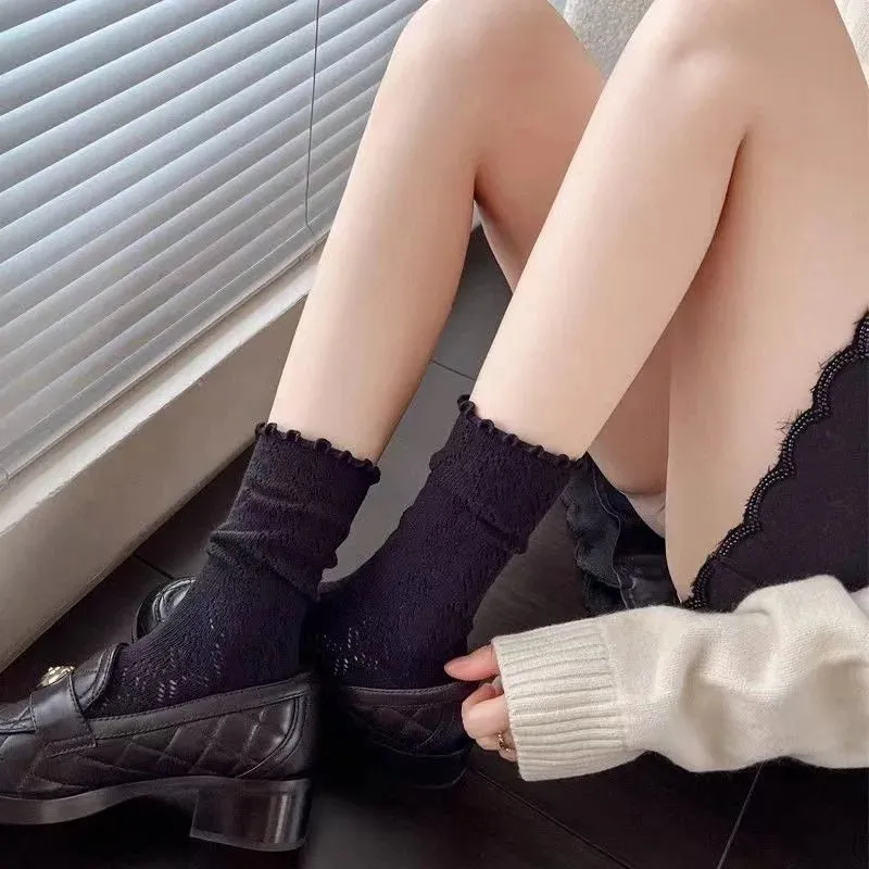 Lace Cotton Long Socks
