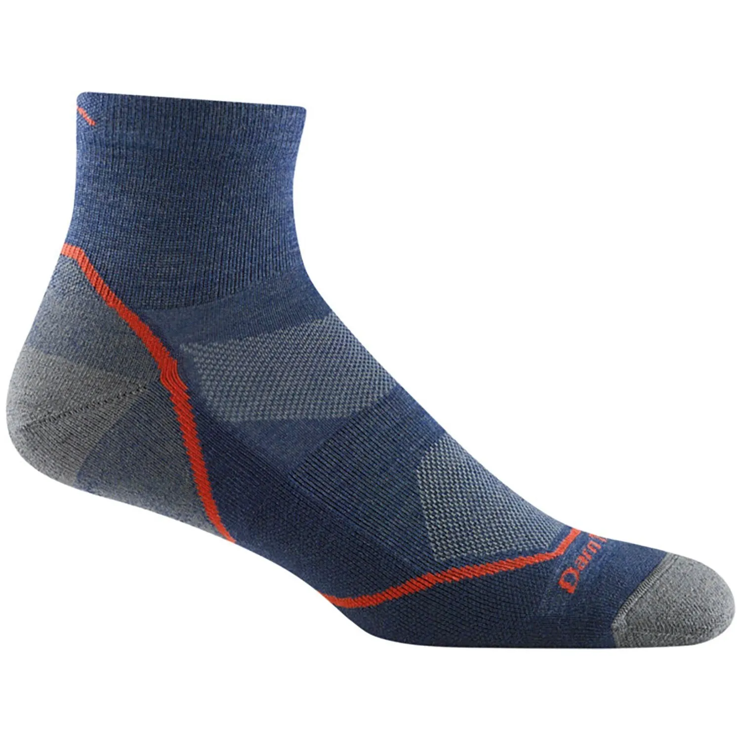 Lightweight socks with cushion Darn Tough Hiker 1/4, denim