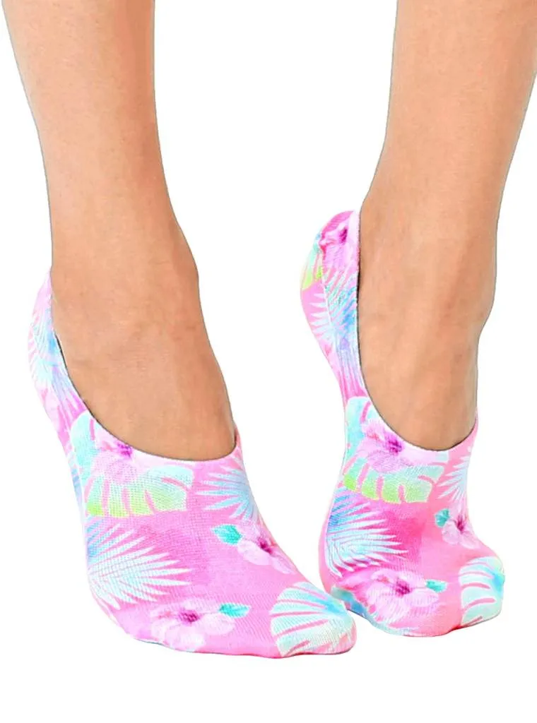 Living Royal "Pink Hibiscus" No-Show Liner Socks