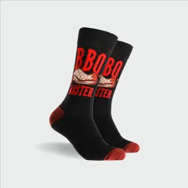 Men's BBQ Master Cotton Crew Socks - Black