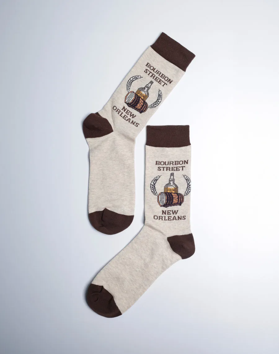 Men's Bourbon Street New Orleans Crew Socks