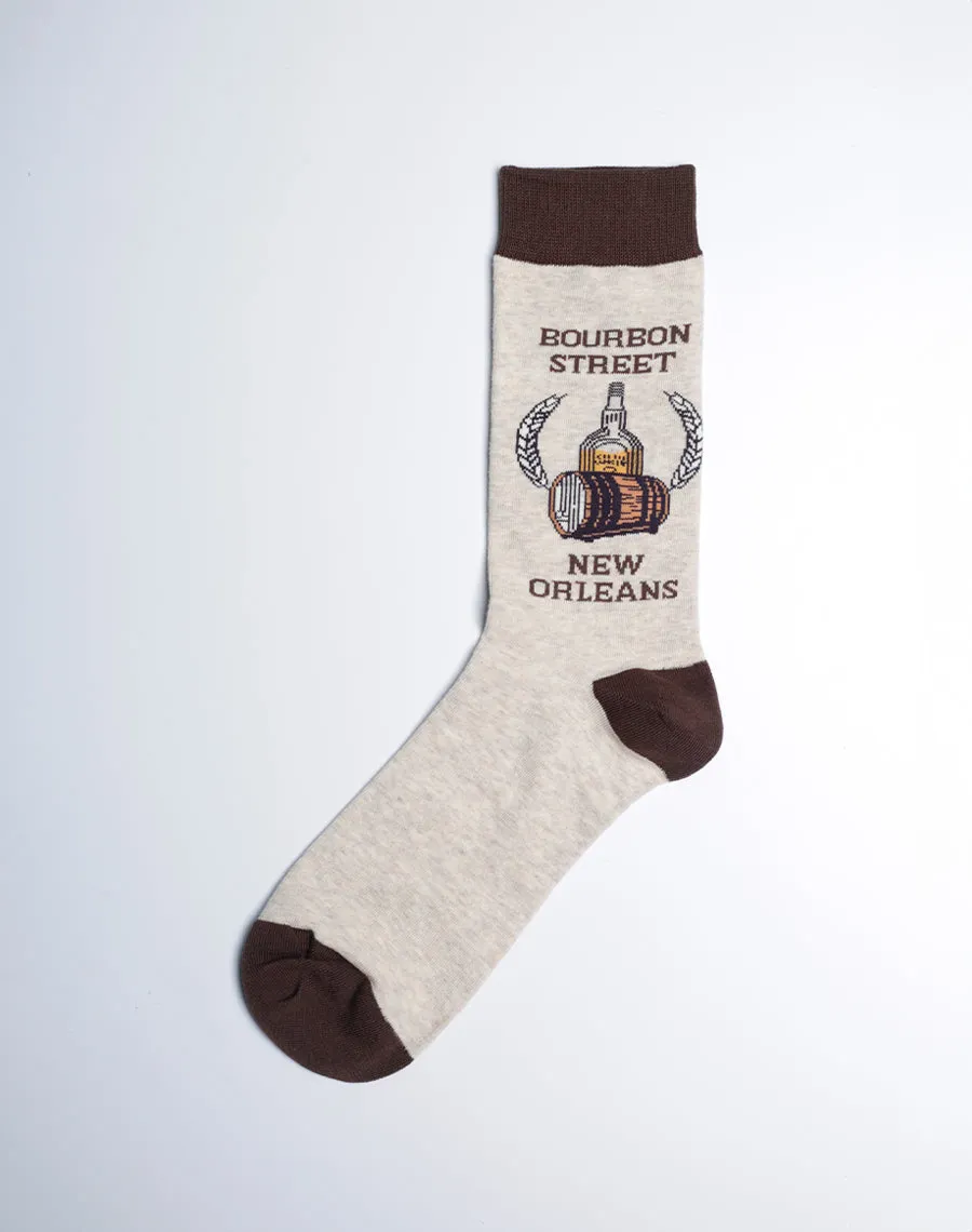 Men's Bourbon Street New Orleans Crew Socks