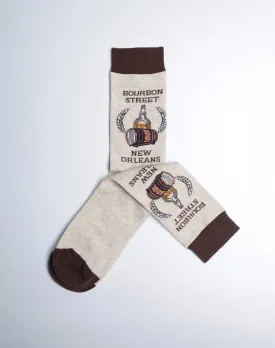 Men's Bourbon Street New Orleans Crew Socks