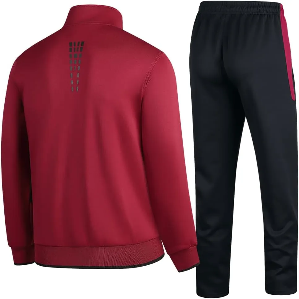 Men's Casual Athletic Tracksuit Long Sleeve Sweatsuit Set Full Zip Running Jacket and Pants 2 Piece Outfits
