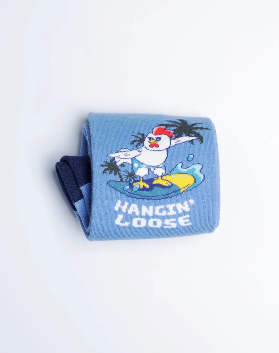 Men's Chicken Hangin Loose Surf Crew Socks