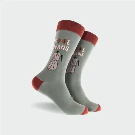 Men's Cool Beans Cotton Crew Socks - Green