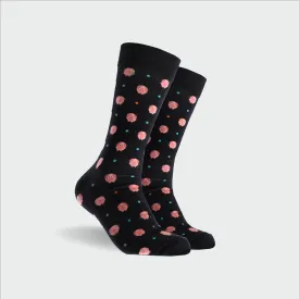 Men's Piggy Super Fine Cotton Crew Socks - Navy