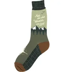 Men's Sock - Not All Who Wander are Lost - 6947M