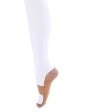 Miracle Copper Compression Socks - White, Small/Medium for Ultimate Support