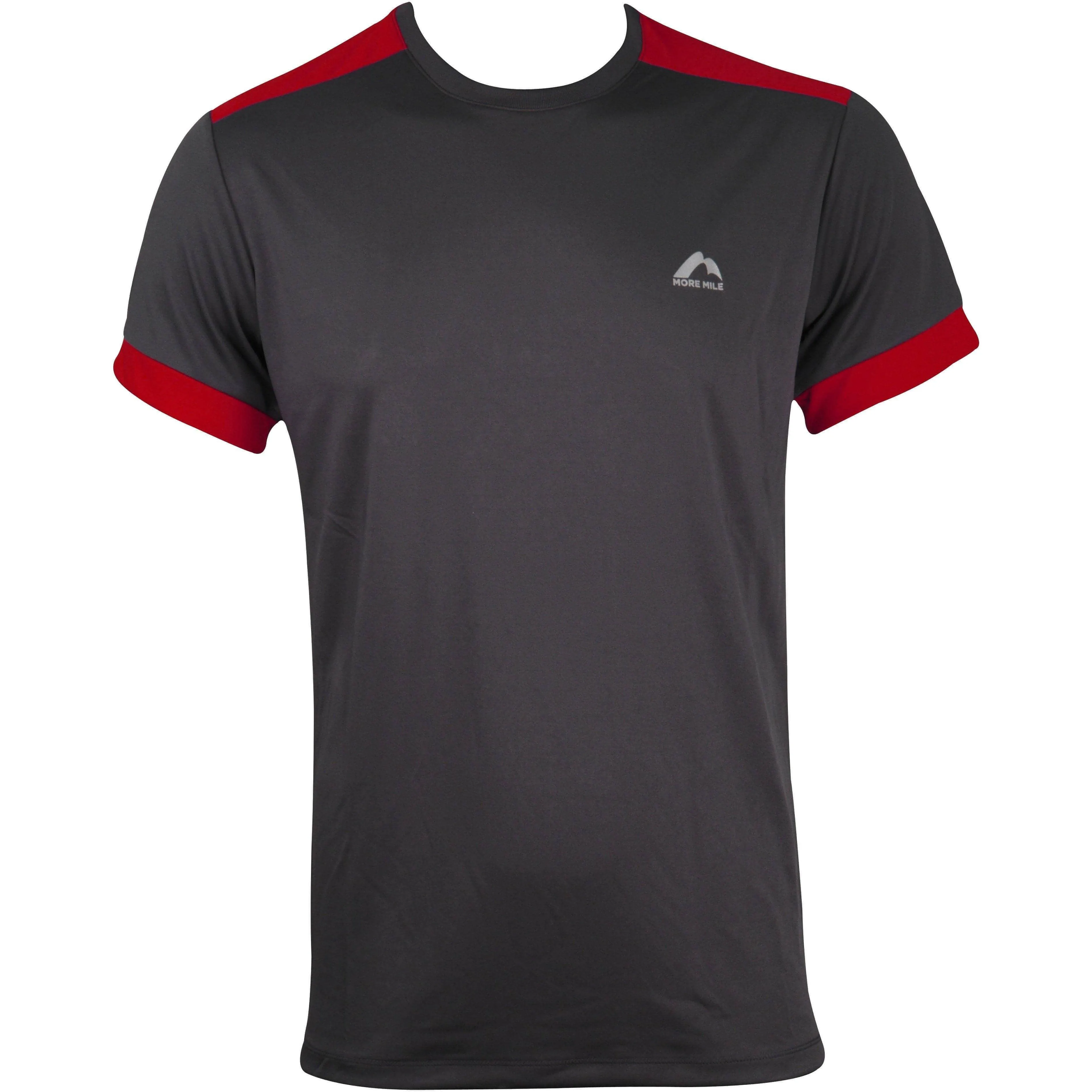 More Mile Action Short Sleeve Mens Running Top - Grey