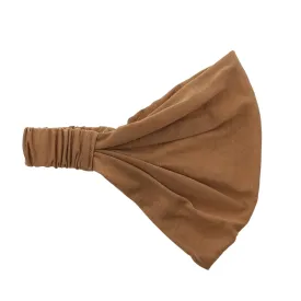 Motique Accessories Camel Wide Cotton Head Band Solid Boho Yoga Style Soft Hairband