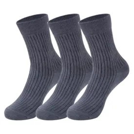 Mush Ultra-Soft, Odorless, Breathable Bamboo Calf Length Formal Socks (Dark Grey, 3)