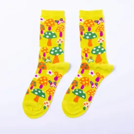 Mushrooms Owl Workshop Socks