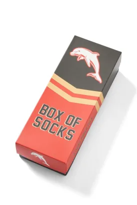 NRL Retro Box of Socks - Dolphins - 5 pairs