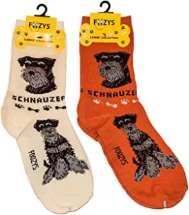 Orange Schnauzer Socks