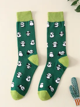 Panda Crew Socks Animal Socks for Women Fun Socks Funky Socks Novelty Socks