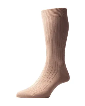 Pantherella Danvers Cotton Rib - Khaki