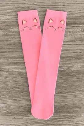 Pink Kitten Socks