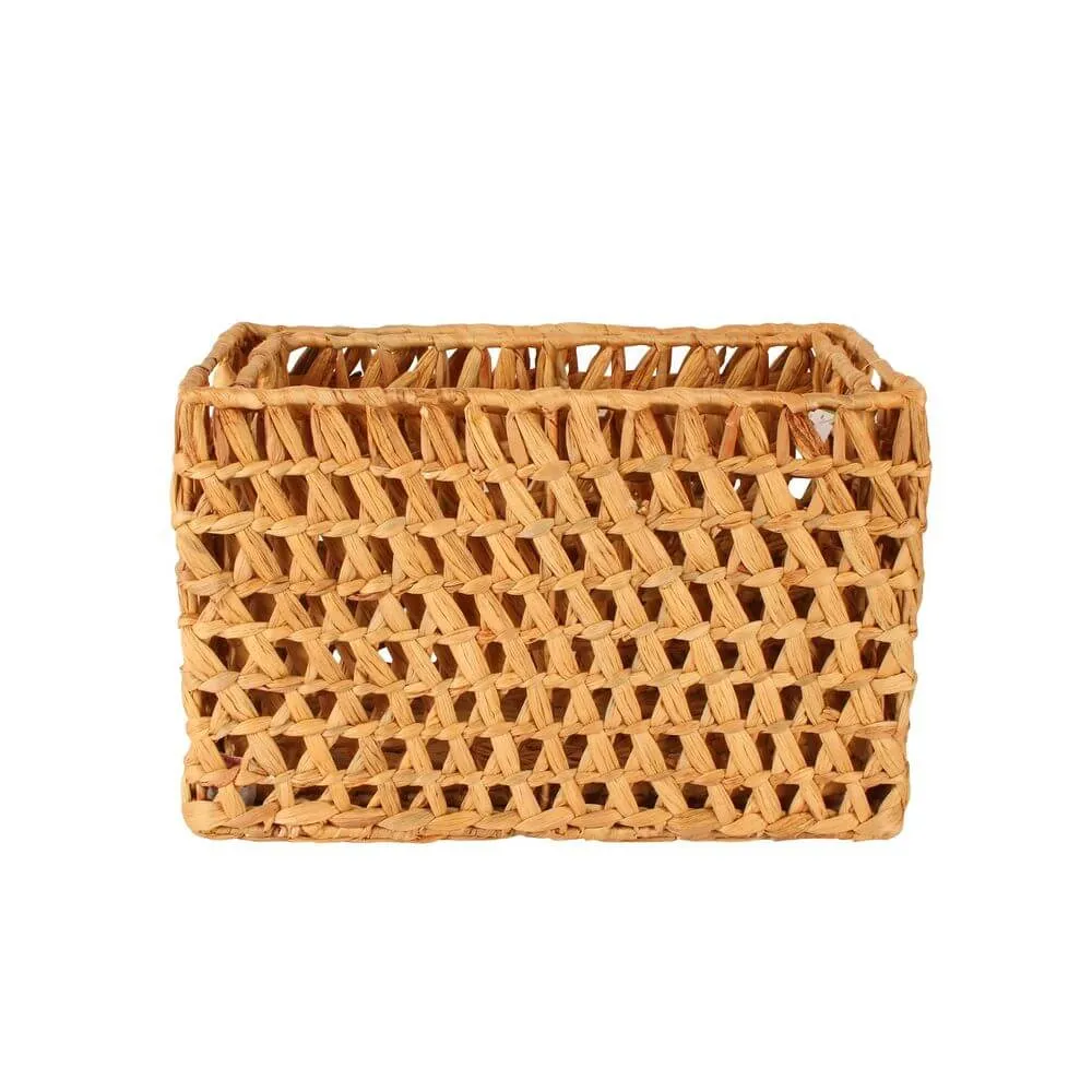 Poe Small Rectangular Water Hyacinth Storage Basket