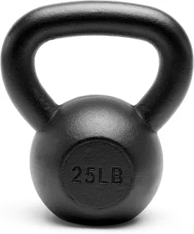 Premium Powder Coated Solid Cast Iron Kettlebell Weights 5, 10, 15, 20, 25, 30, 35, 40, 45 lbs
