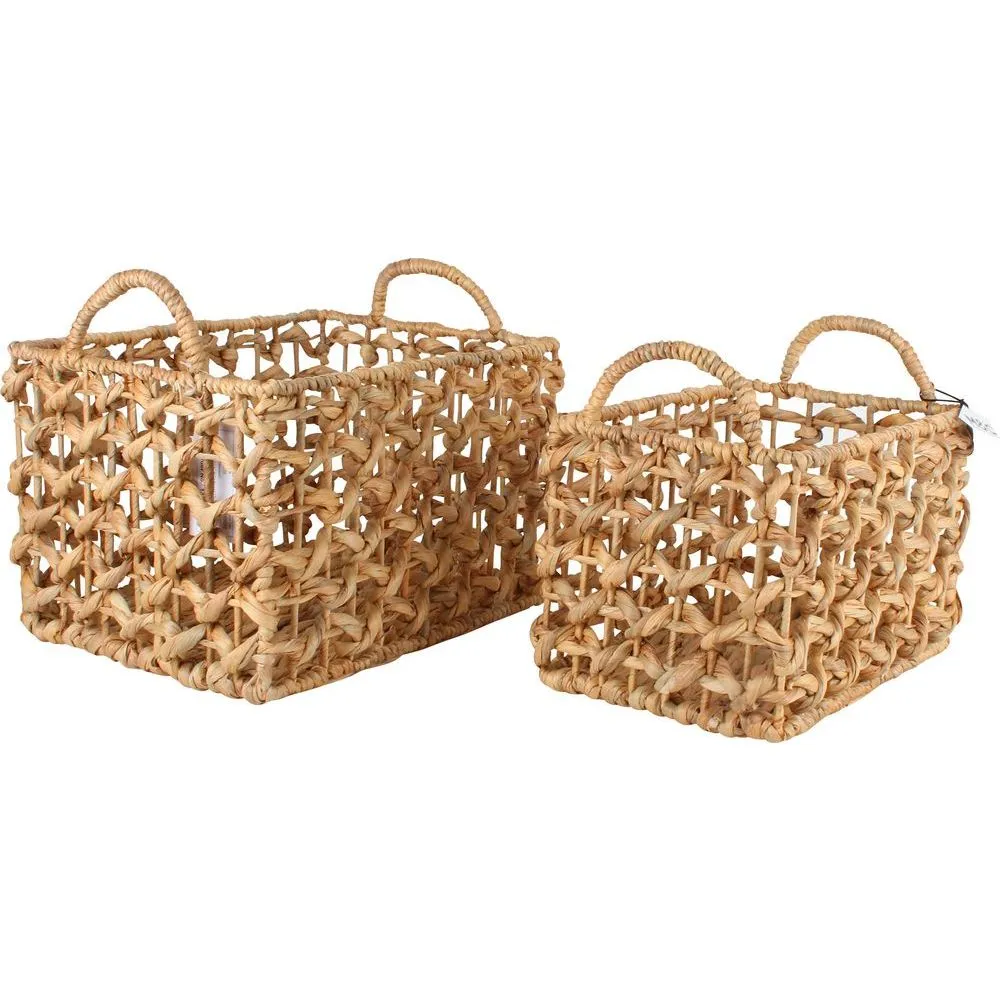Small Rectangular Hyacinth Storage Basket