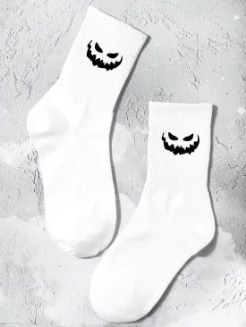 Smile Face Print Socks Funny Socks for Women Novelty Socks Funky Socks Gift for