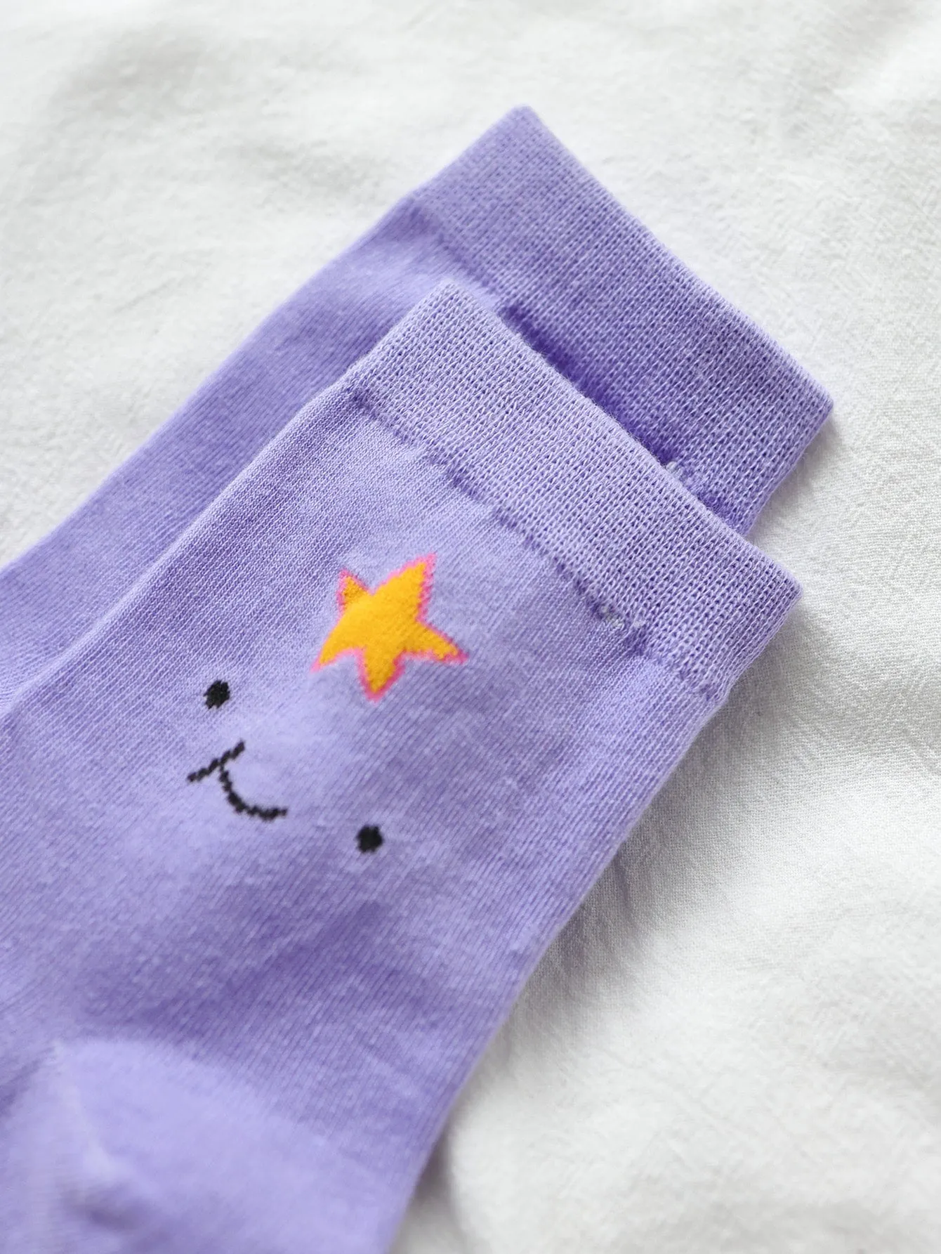 Smiling Star Crew Socks Funny Socks for Women Novelty Socks Funky Socks Gift for