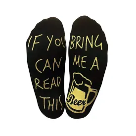 SOCKS--Funny Gift Socks, for Boyfriend, Husband, Father, Beer Lovers  ''If You Can Read This Bring Me a Beer ''Socks Warm Novelty Socks