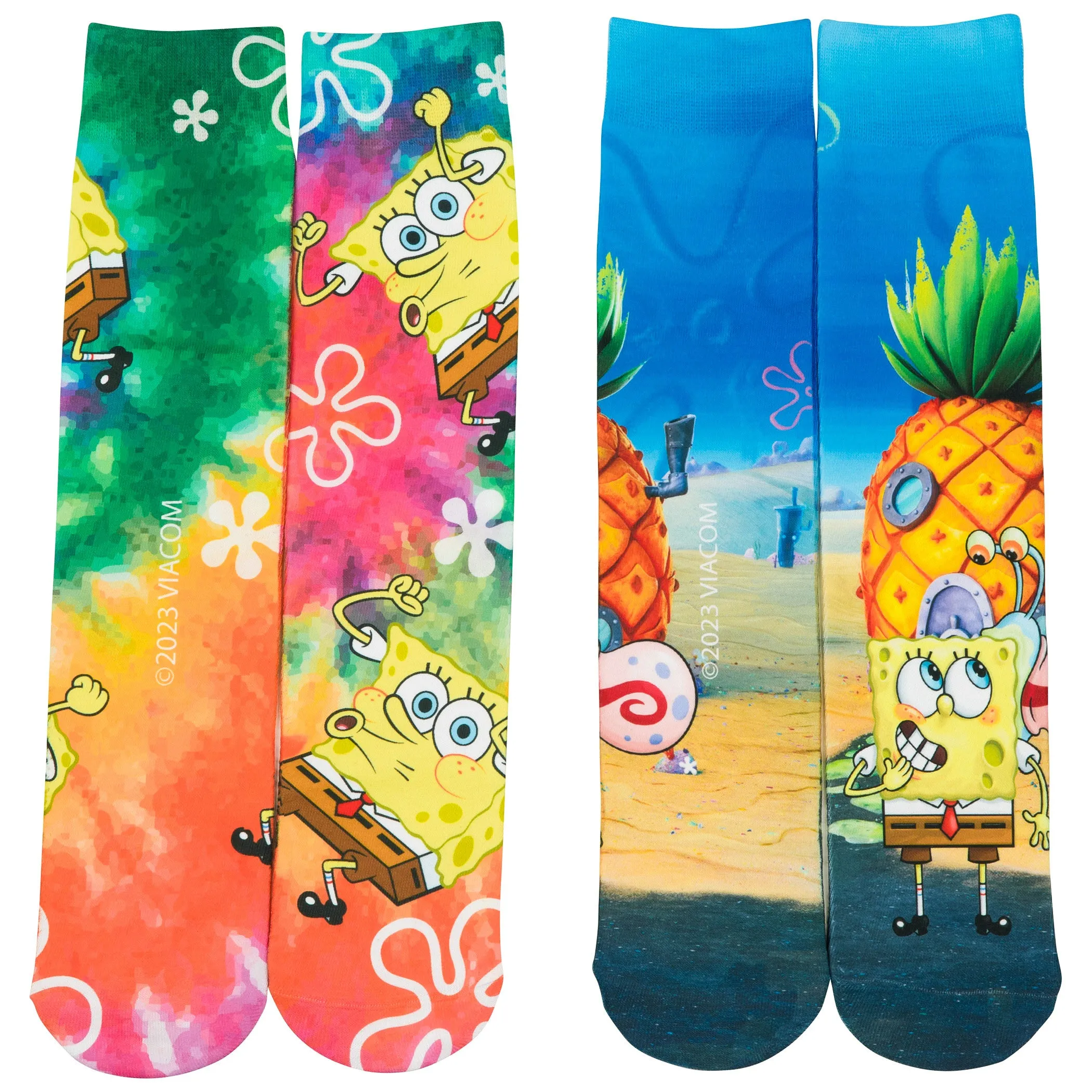 SpongeBob SquarePants I'm Ready Crew Socks 2-Pair VHS Shaped Box Set