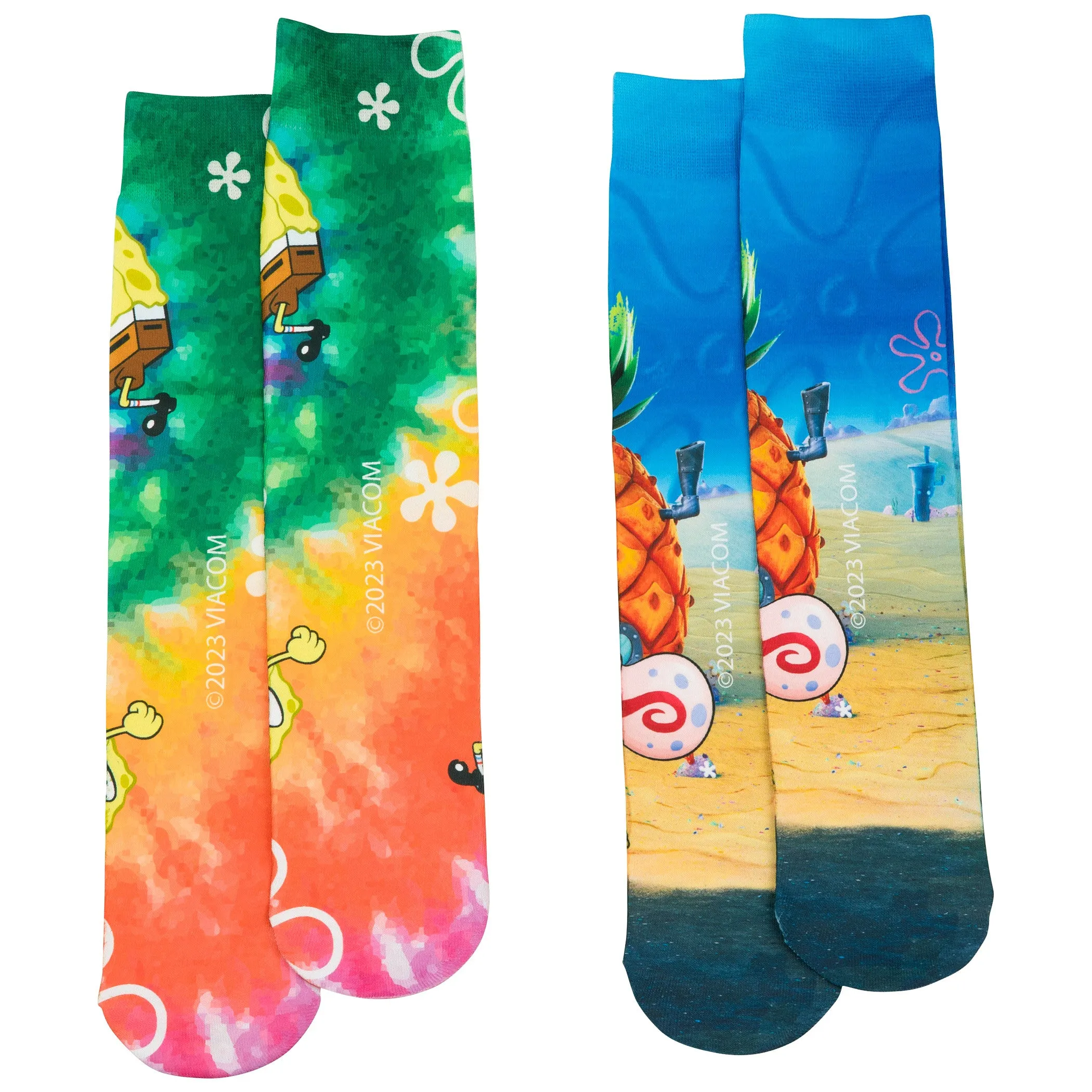 SpongeBob SquarePants I'm Ready Crew Socks 2-Pair VHS Shaped Box Set