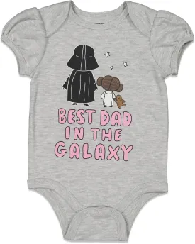 STAR WARS Father's Day Christmas Baby Girls Bodysuit Newborn to Infant Sizes (Newborn - 24 Months)