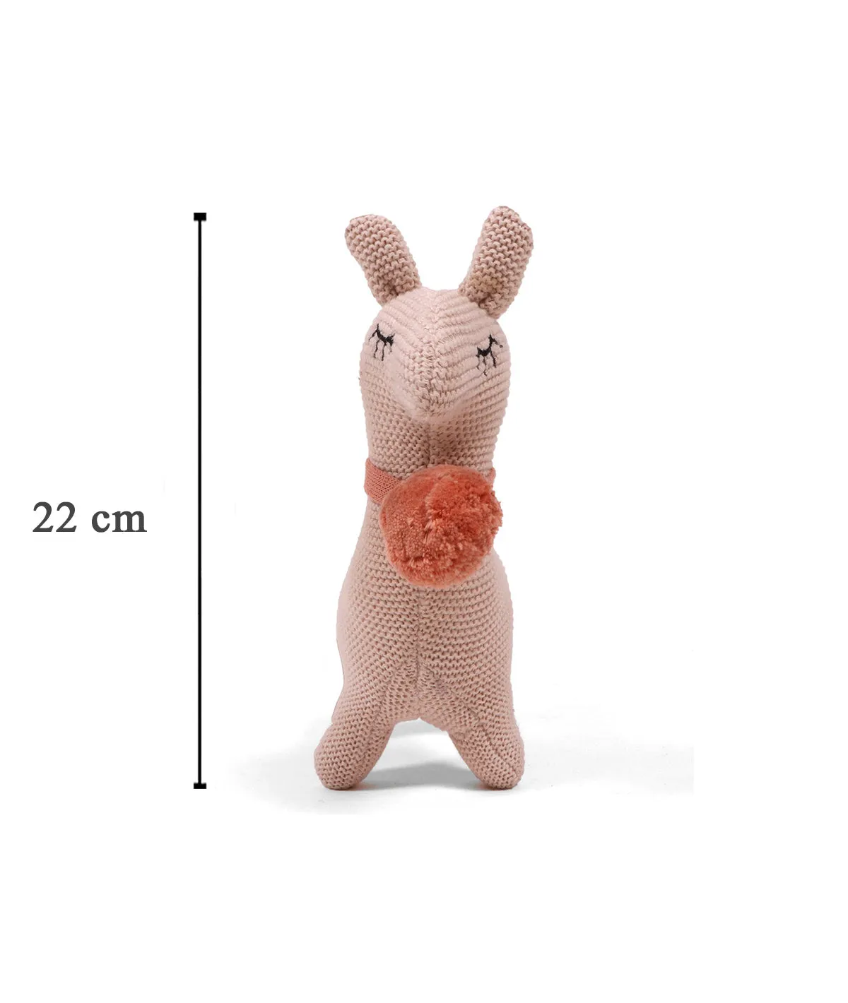 Sweet Llama - Shell Color 100% Cotton Knitted Stuffed Soft Toy for Babies / Kids