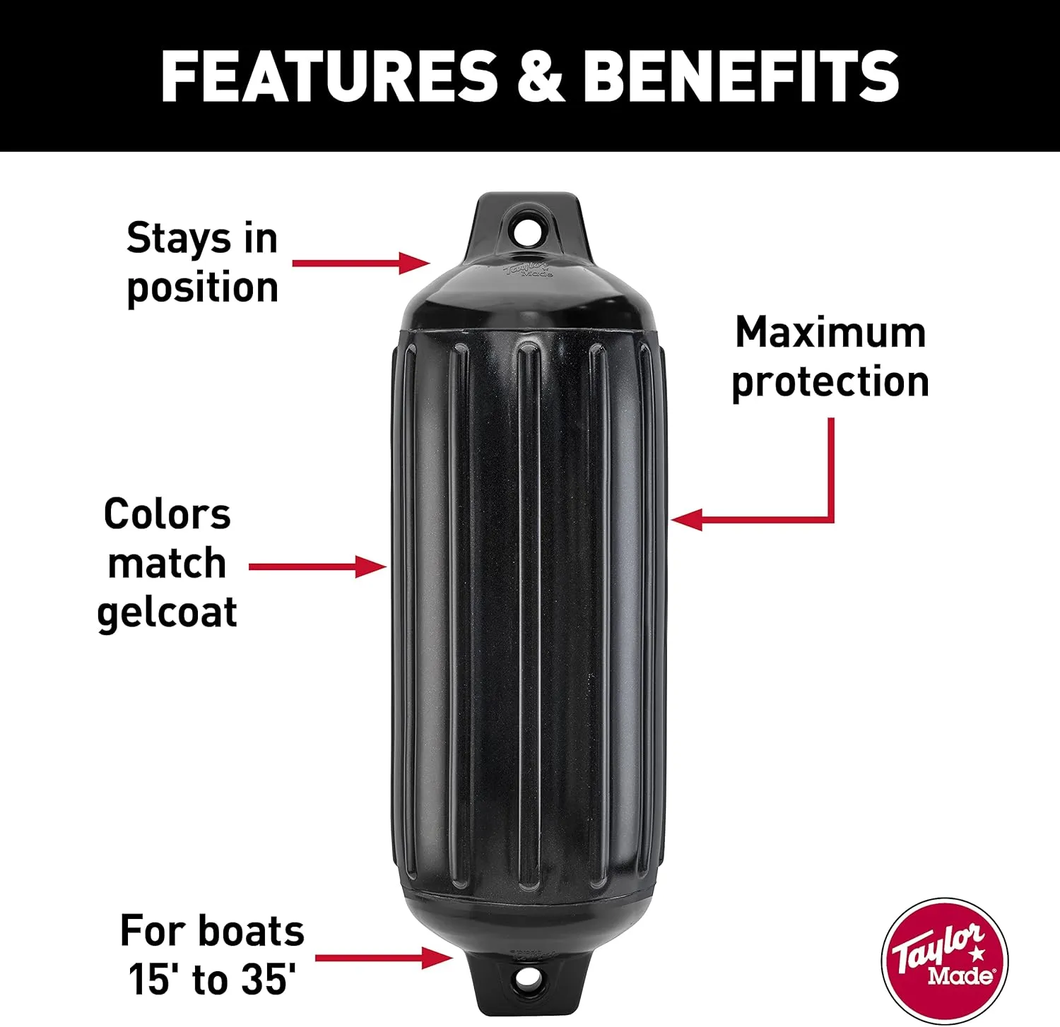 Taylor Made Products Super Gard Inflatable Vinyl Boat Fender