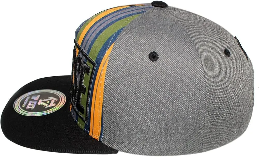 TOP Level Men's Adjustable Cotton Snapback Cap 7 (Various Unique Hat Designs Available)