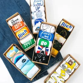 Trendy Mid-Barrel Cotton Socks