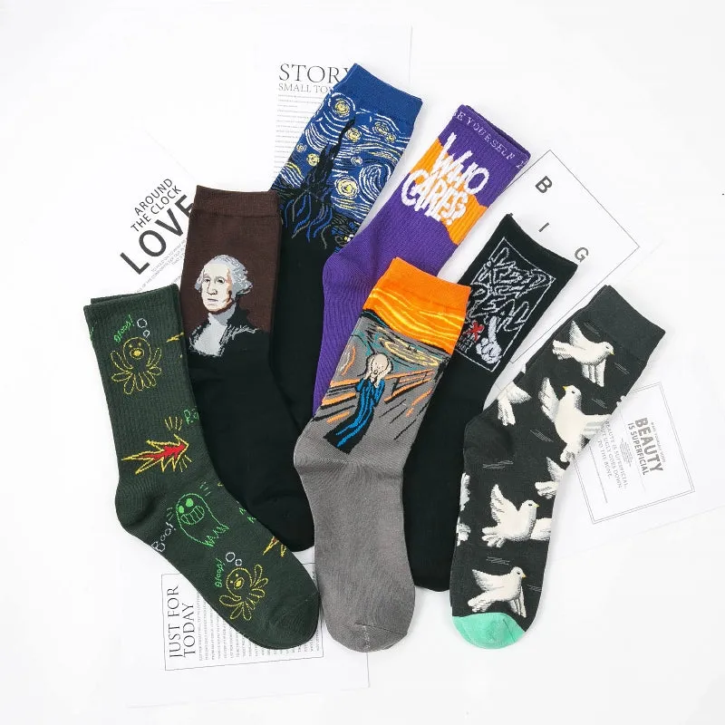 Trendy Mid-Barrel Cotton Socks