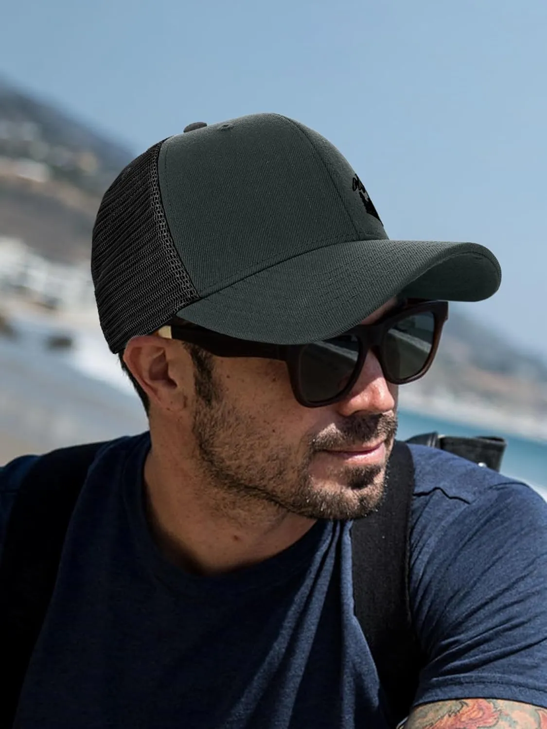 Trucker Hats for Men - Baseball Cap Adjustable Snapback Breathable Classics Mesh Back Cap Multicolor XL