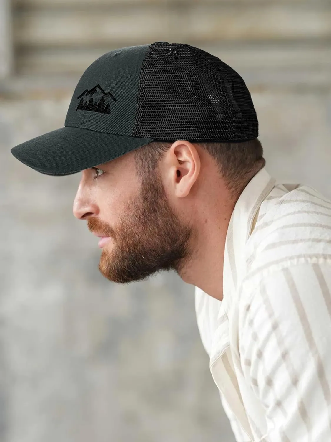 Trucker Hats for Men - Baseball Cap Adjustable Snapback Breathable Classics Mesh Back Cap Multicolor XL
