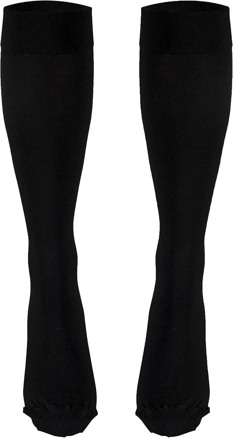 Truform 15-20 mmHg Compression Stockings for Men and Women, Knee High Length, Closed Toe