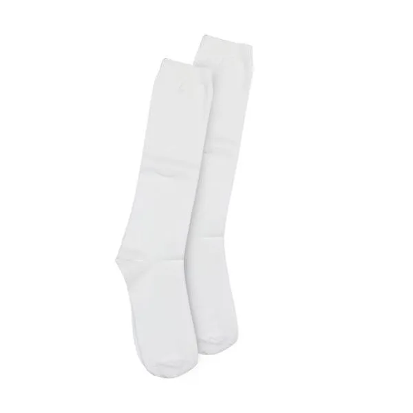 UNISEX WHITE KNEE LEVEL SOCKS