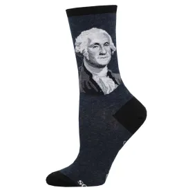 Washington Portrait (Navy) Women’s Crew Socks