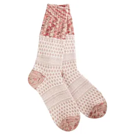 Weekend Galley Textured Crew Socks - Coca Multi
