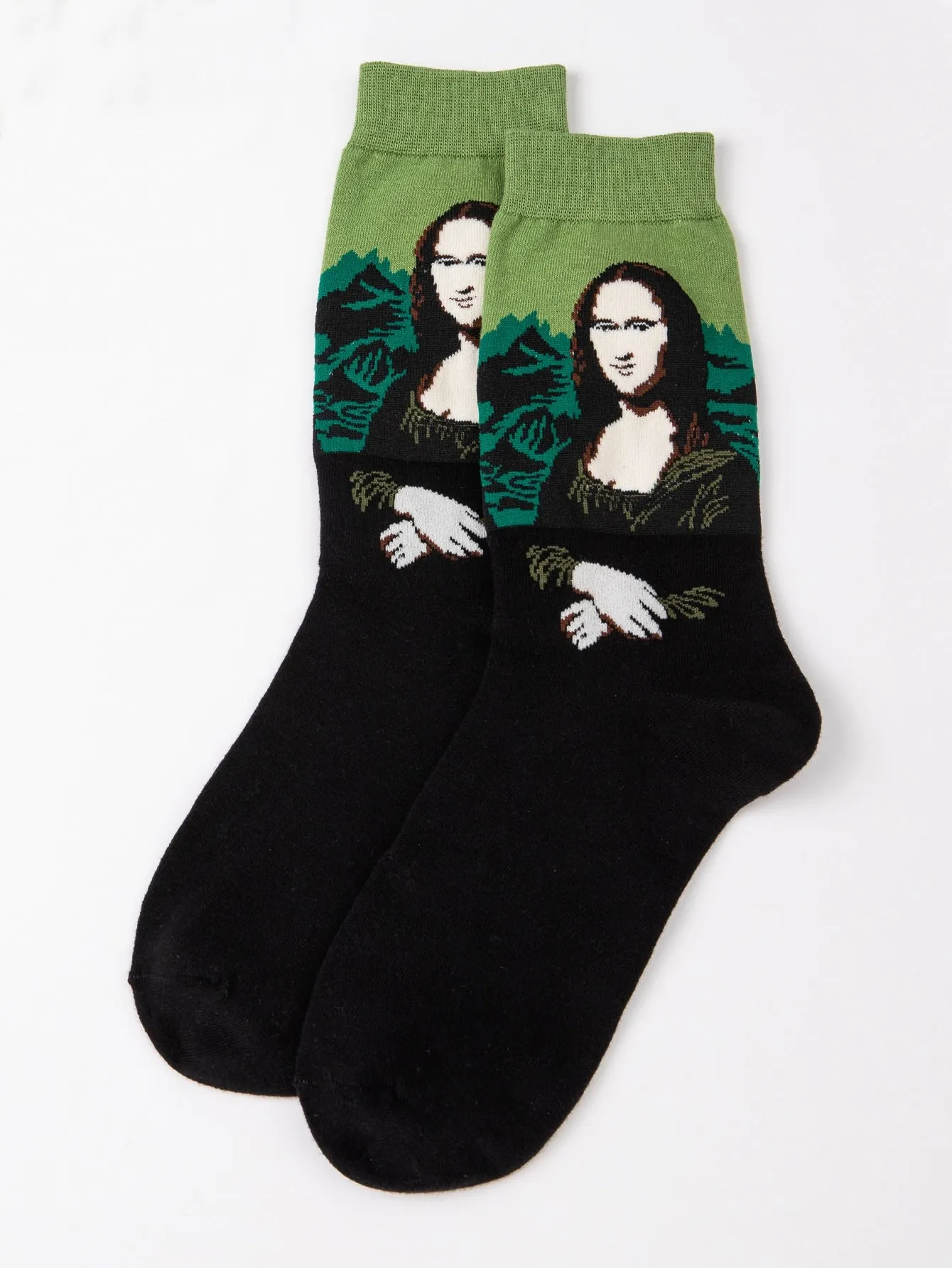 Women Portrait Socks, Painting Crew Socks, Funny Socks for Women, Novelty Socks, Funky Socks, Gift for Her