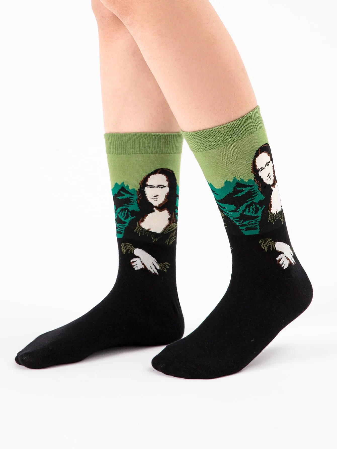 Women Portrait Socks, Painting Crew Socks, Funny Socks for Women, Novelty Socks, Funky Socks, Gift for Her