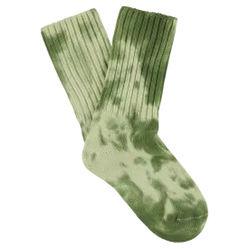 Women Tie Dye Socks - Olive
