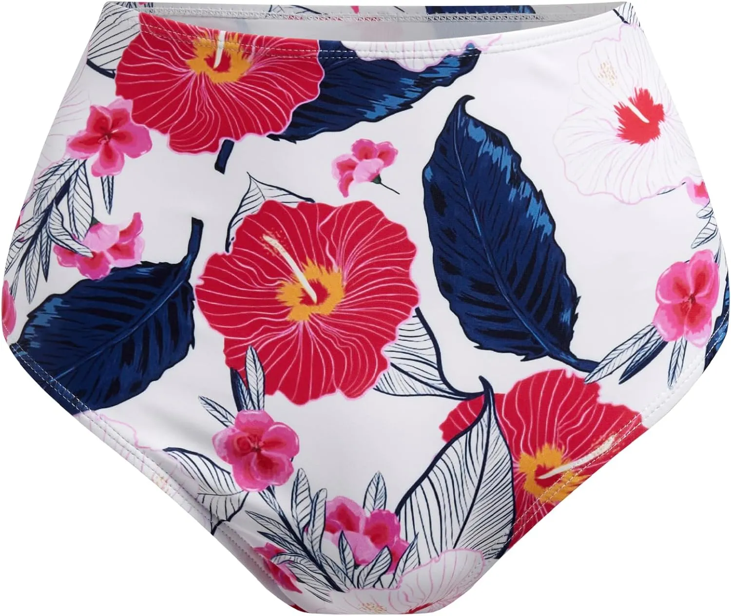 Women's Black High Waisted Bikini Bottom Full Coverage Bathing Suit Swim Bottoms Tummy Control Swimsuit Shorts