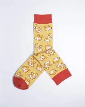 Women's Corgi Love Dog Crew Socks