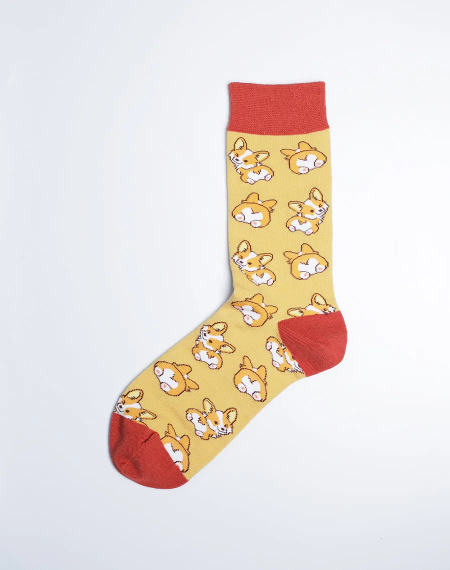 Women's Corgi Love Dog Crew Socks
