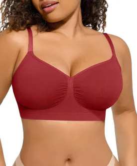 Women's Wireless Seamless Bras No Underwire Stretch Adjustable Bralettes Comfortable Soft Everyday Bra