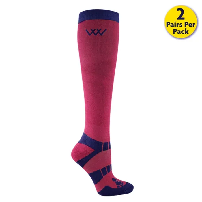Woof Winter Riding Sock Shiraz Pk2